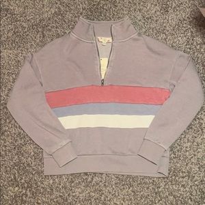 Long sleeve, Half zip crewneck